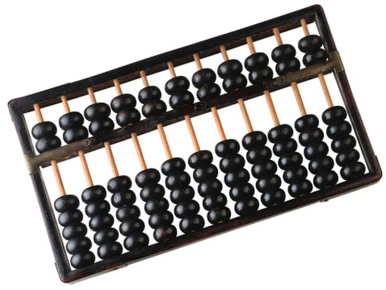 Soroban abacus used for arithmetic practice